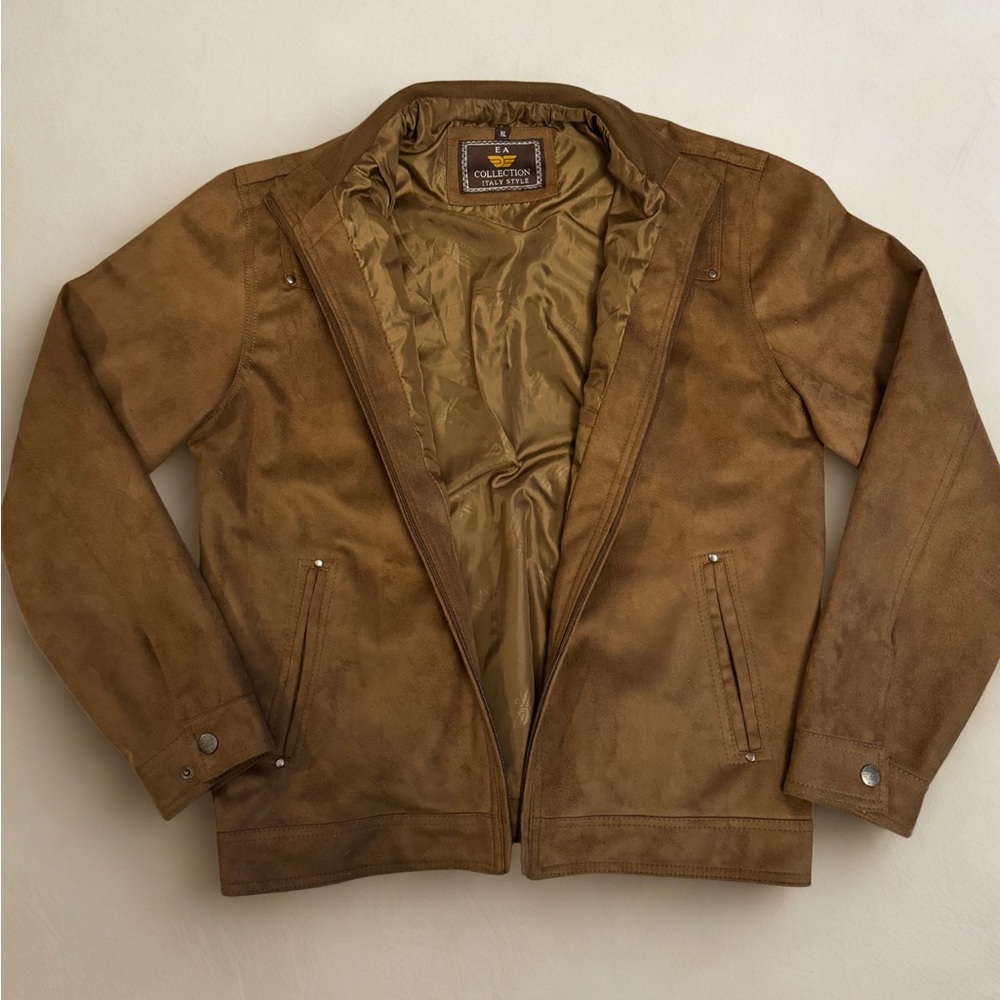 Men’s EA Collection Italy Style Suede Jacket – Size XL - Picture 5 of 10